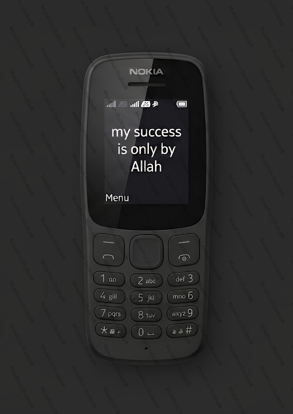 My Success is Only By Allah – Vintage Mobile Print